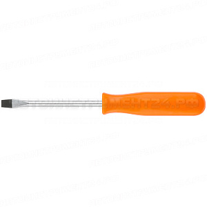 Отвертка "Эконом", CrV сталь, пластиковая оранжевая ручка 5х75 мм SL