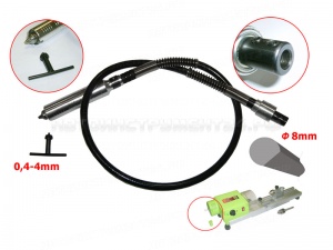 Гибкий вал с патроном 0,4-4мм посад.8мм для станка 57000 25509