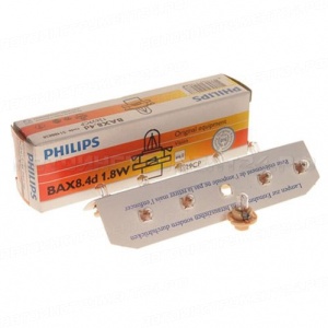 Автолампа BAX1.8W с бежевым патроном (BX8.4d) 12V PHILIPS /10/200 NEW