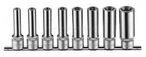 Набор длинных головок на планке 8пр. Е10-Е24 1/2" 4083