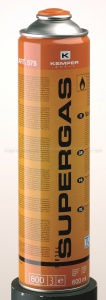Баллон с газом KEMPER 575 SUPERGAS (резьб. бал, 600мл/336гр,Бутан70/Пропан30%, темп 1900/2850С)
