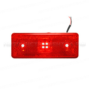 Фонарь габаритный LED 24V без кронштейна, красный (4-светодиода)