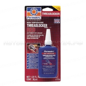 Фиксатор резьбы сильной фиксации красный высокотемпературный (16-25мм, от -54С до +232С) 36мл PERMATEX /1/12