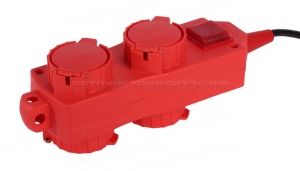 Удлинитель СВЕТОЗАР электрический с заземлением, выключатель, евро, 4 (2х2) гнезда, с крышками, 3м