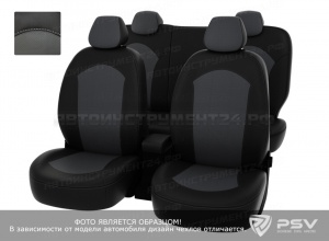 Чехлы BMW 3 Е-90 2005-2012 спл. чер-сер экокожа "Оригинал"