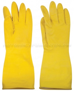 Перчатки хоз.латексные (с внутренним напылением) LOTUS размер M