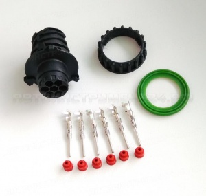 Разъем фонаря заднего байонет AMP (розетка,6 контактов) (уп.10 шт.)