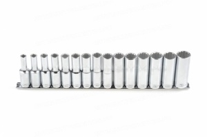 Набор длинных 12-гранных головок 8-22мм, 15 шт. Kamasa-Tools K 24903
