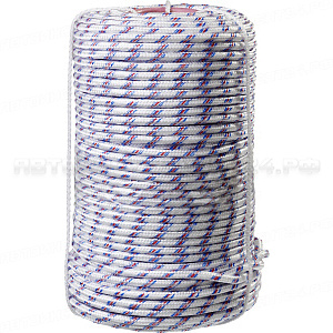 Фал плетёный полипропиленовый СИБИН 16-прядный с полипропиленовым сердечником, диаметр 8 мм, бухта 100 м, 520 кгс