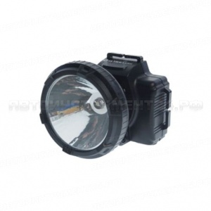 Фонарь UF-5364 1 LED BLACK с коллиматорной линзой головной с аккумулятором, 2 режима 220V ULTRAFLASH /1/5/100 NEW