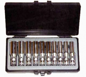 Набор длинных 6гр.головок с карданом 10пр. 3/8" 3103