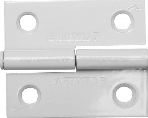 Петля дверная STAYER "MASTER" разъемная, цвет белый, правая, 50мм