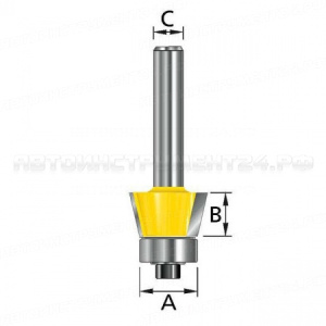 Фреза кромочная конусная с опорным подшипником 17.2x9.5x8x32 мм Makita D-10609