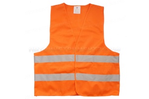 Жилет сигнальный, аварийный со светоотражающими элементами, оранжевый (Class 2 (размер XXL)