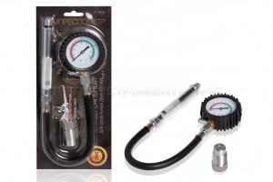 Компрессометр "Универсальный Дизельный", манометр в резиновом чехле, блистер AIRLINE, AT-CM-08