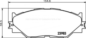 Колодки тормозные дисковые передние для автомобилей Lexus IS II (05-) TRIALLI, PF 4359