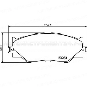 Колодки тормозные дисковые передние для автомобилей Lexus IS II (05-) TRIALLI, PF 4359