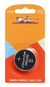 Батарейка CR2450 3V для брелоков сигнализаций литиевая 1 шт. AIRLINE, CR2450-01