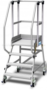 Лестница - платформа, ограждение 1,1 м, 4 ступ Krause STABILO, 820648