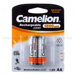 Аккумулятор AA: Ni-MH (никель-металлгидридный) 1500mAh 1,2V CAMELION /2/24/480