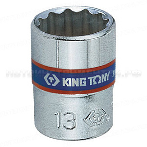 Головка торцевая стандартная двенадцатигранная 1/4";, 4 мм KING TONY 233004M