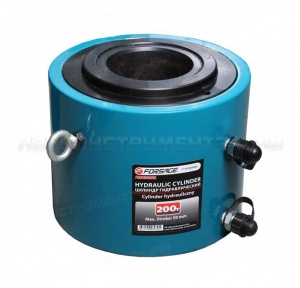 Цилиндр гидравлический двойного действия со сквозным отверстием в штоке200т(ход штока-100мм, штока-191мм, отв.-120мм,общий -288мм, L-287мм, 700bar) Forsage F-YG200100KS