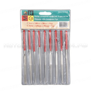 Надфили алмазные 9пр. 3х140х50мм 21102