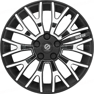 Колпаки на колёса,серия "Ultraleggera",коплект 4 шт.,чёрн./хром,разм. 13" (325мм)