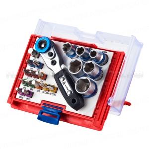Набор вставок (бит) 1/4";, TORX, HEX, PZ, PH, SLOT, 20 предметов МАСТАК 058-10020C