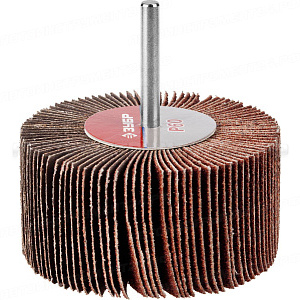 Круг шлифовальный ЗУБР "МАСТЕР" веерный лепестковый, на шпильке, тип КЛО, зерно-электрокорунд нормальный, P60, 40х80мм