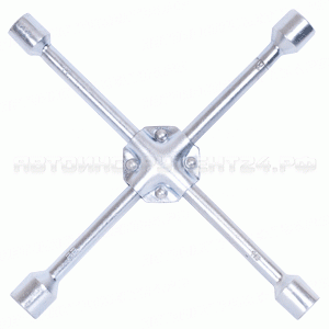 Ключ баллонный-крест (17*19*21*22) (усиленный) 380мм ТЕХНИК