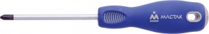 Отвертка крестовая Phillips 1х75 мм, держатель МАСТАК 041-01075H