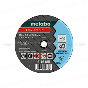 Круг отр нерж Flexiarapid 230x1,9 прямой A30R Metabo