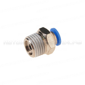 Фитинг RF-SPC04-02 для пластиковых трубок 4мм с наружной резьбой 1/4" ROCKFORCE /1 NEW