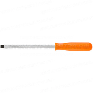 Отвертка "Эконом", CrV сталь, пластиковая оранжевая ручка 8х150 мм SL