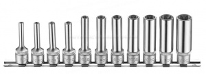 Набор длин.головок Е-станд. на планке Е4-Е18, 11 пр. 3/8" 3112