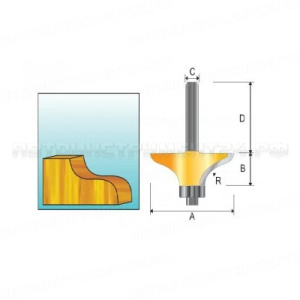 Фреза фигирейная горизонтальная 63.5x15.9x12x45 Makita D-11885