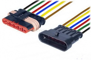 Колодка соединит. 6 конт. 1,5мм герметичная IP66/67 (в сборе с проводом 0,50мм кв.)