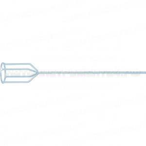 Миксер для гипсовых смесей, 80 х 530 мм, оцинкованный, шестигранный хвостовик 8 мм. MATRIX