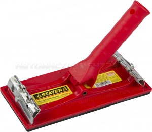 Терка STAYER для шлифования с держателем под телескопическую ручку, 210x105мм