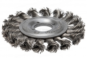 Щетка цилиндрическая, жгутовая, для УШМ № 571 ПрофОснастка Эксперт D175 мм RPM 9000 SS (нерж) 0,5