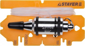 Отвес STAYER "PROFI" строительный со шнуром, с противоударными ободками, 600 г