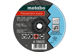 Круг обдирочный нерж Flexiamant S 180x6,0 A36O Metabo