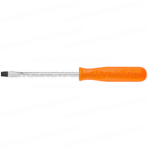 Отвертка "Эконом", CrV сталь, пластиковая оранжевая ручка 6х100 мм SL