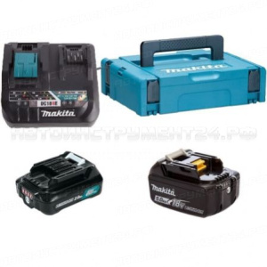 Комплект Makita DC18RE + BL1021B + BL1850B 199024-2