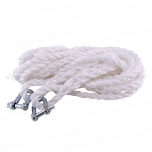 Трос буксировочный плетёный со скобами 20 тонн 10 метров с замком
