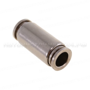 Соединитель тормозных трубок ПВХ, фитинг металлический прямой МPUC D=12 мм