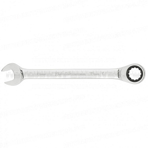 Ключ комбинированный трещоточный, 19 мм, CrV, зеркальный хром. MATRIX PROFESSIONAL
