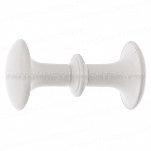 Ручка-кнопка РК1 пласт, белая, 5 шт, (Металлист). Россия