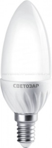 Лампа СВЕТОЗАР светодиодная "LED technology", цоколь Е14, яркий белый свет (4000К), 230В, 3Вт (25)